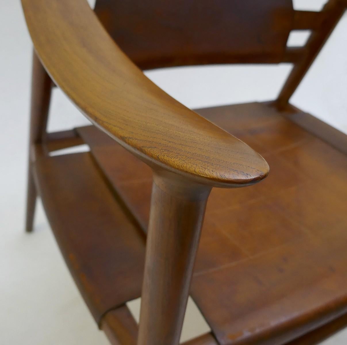 Rastad & Relling 'Bambi' Armchair in Cognac Leather, Norway, circa 1970s 3