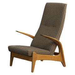 Rastad & Relling, Loungesessel, Eiche, Stoff, Schweden, 1960er Jahre