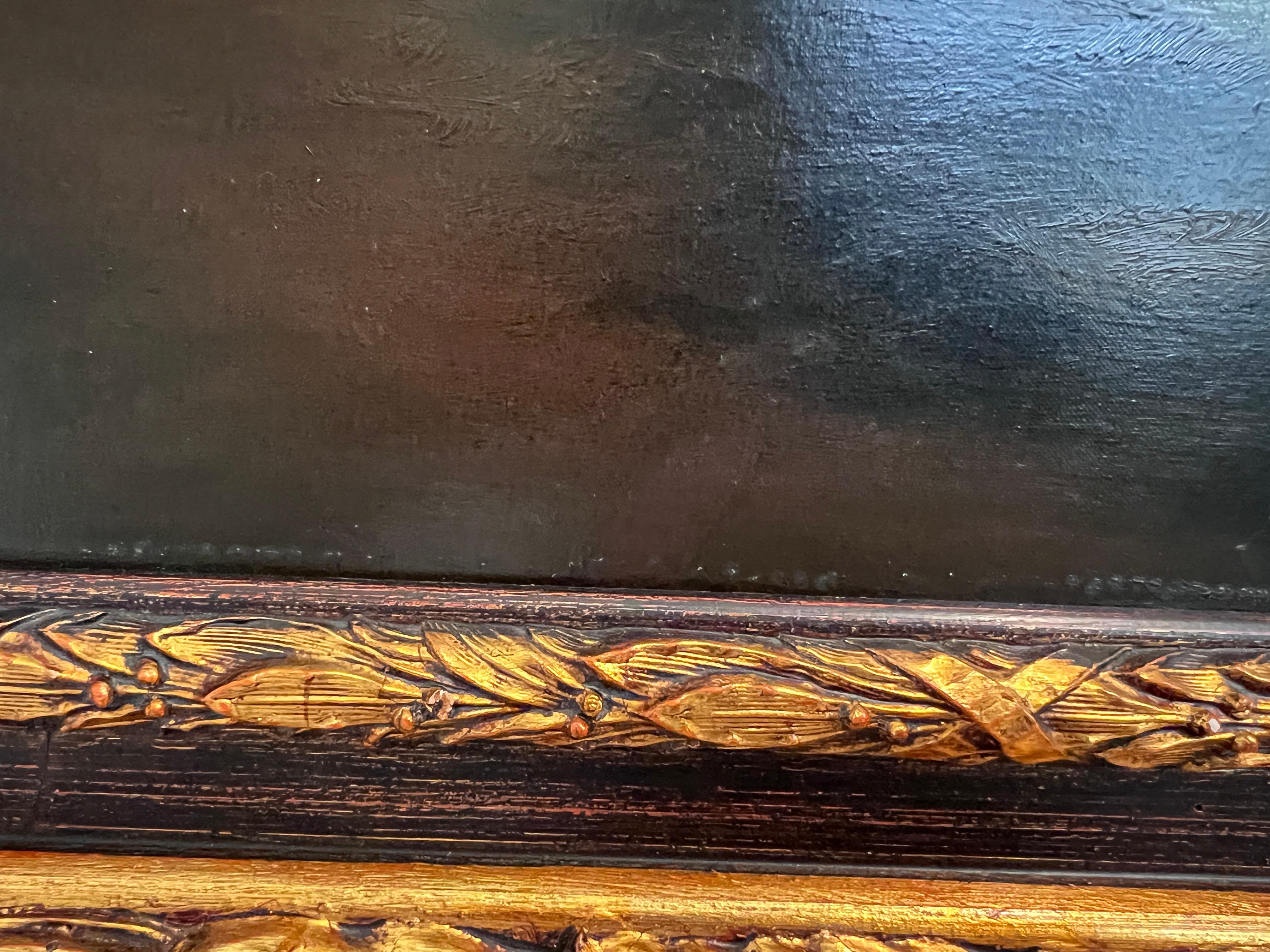 Antique Italian Landscape Oil Painting Signed Rastelli, Vintage Framed Art For Sale 13