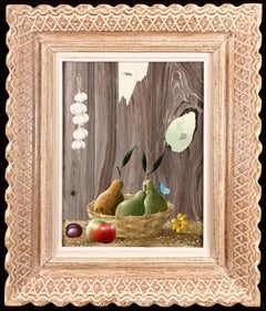 Naturaleza Muerta - Pintura Naïf Francesa Rusa de Frutas y Verduras de mediados del siglo XX
