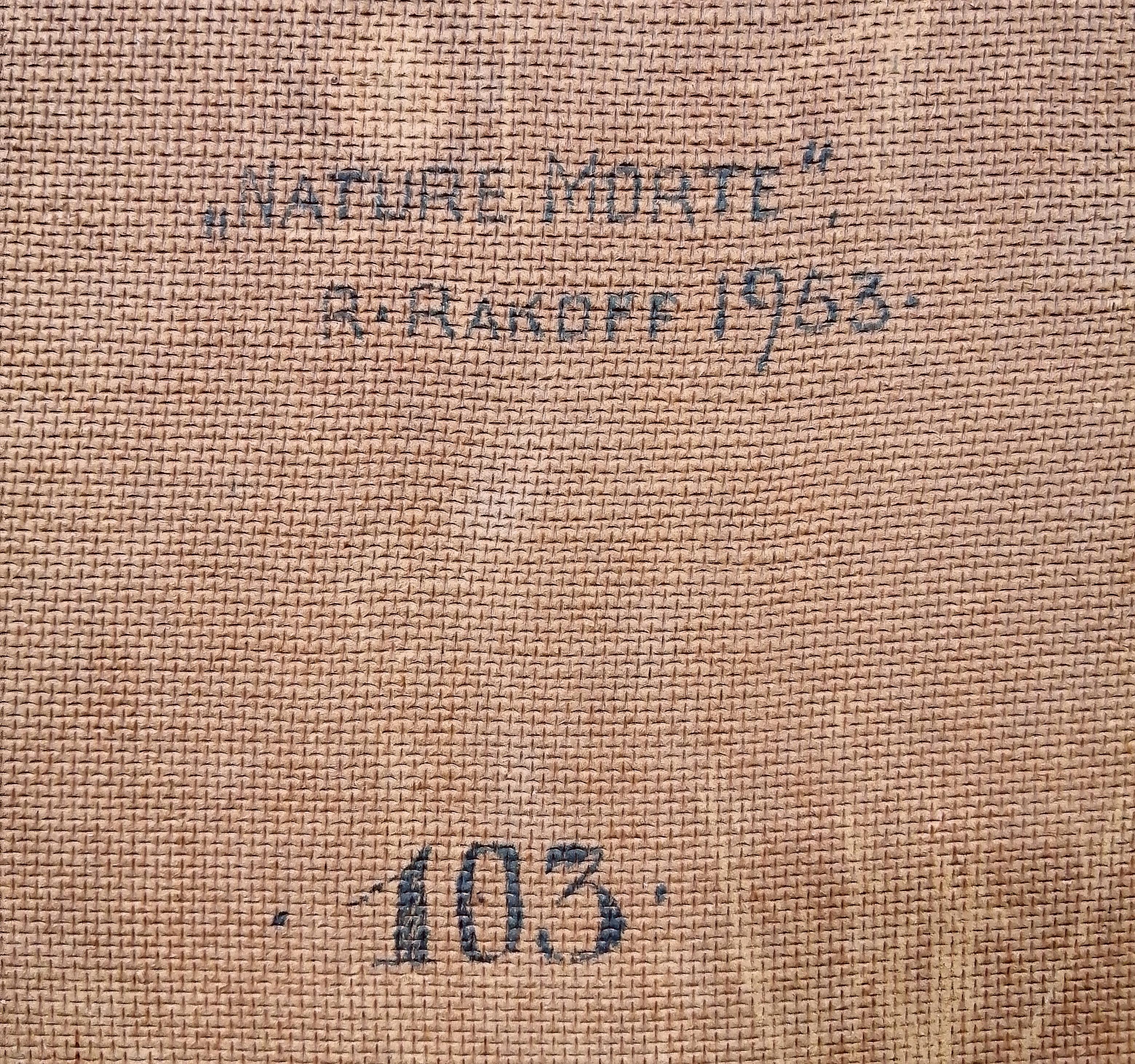 Naturaleza Muerta - Pintura Naïf Francesa Rusa de Frutas y Verduras de mediados del siglo XX en venta 3