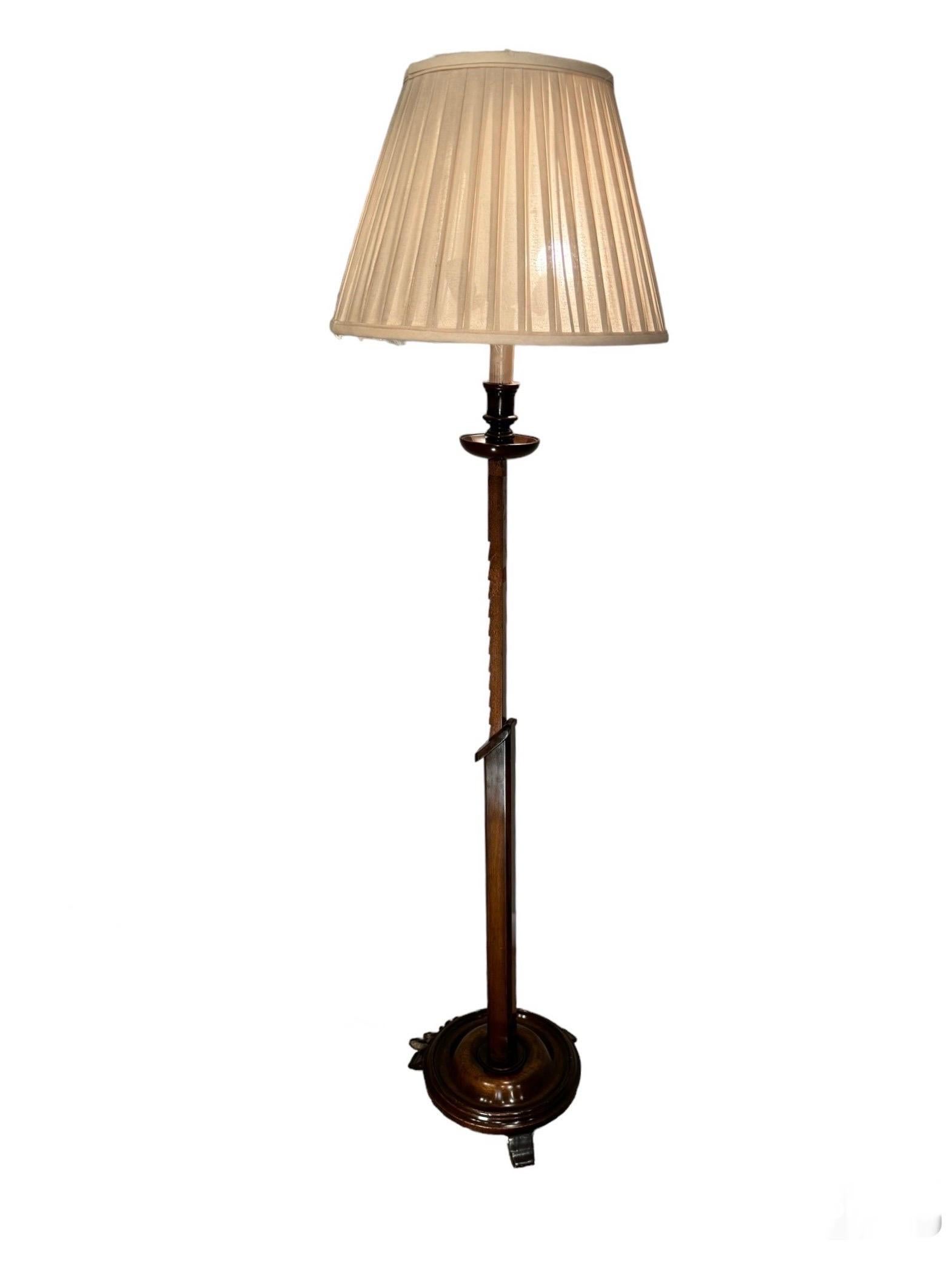 Colonial Revival Ratcheting adjustable floor lamp