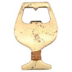 Rare 60‘s brass CAP Lifter in the Shape of a Wineglass