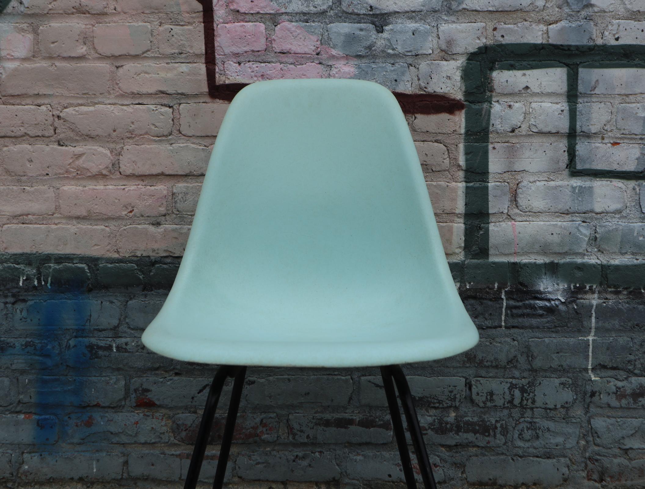 Mid-Century Modern Rare Herman Miller Eames DSX Dining Chair in Robin’s Egg Blue