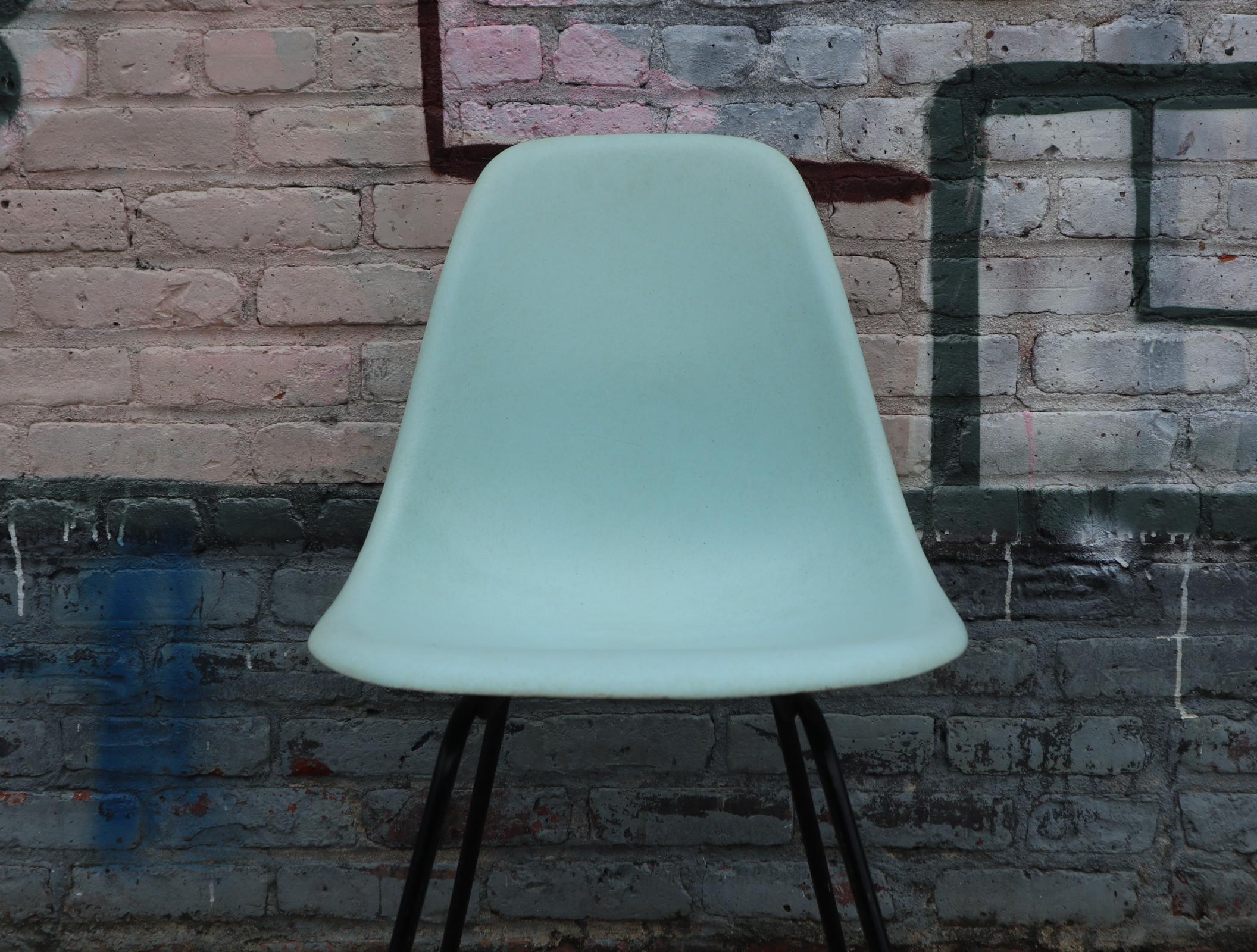 American Rare Herman Miller Eames DSX Dining Chair in Robin’s Egg Blue