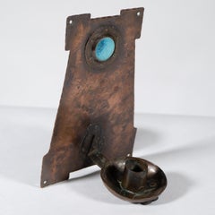 Rathbone attri. Applique murale Arts & Crafts « A frame » en cuivre avec bijou ruskin