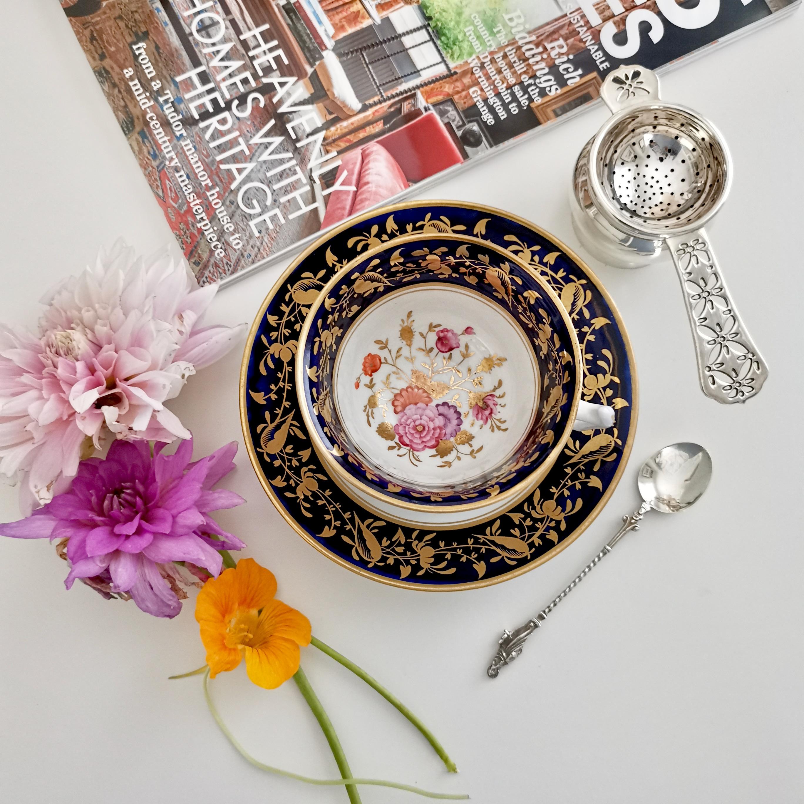 This is an exquisitely decorated teacup and saucer made by Rathbone around the year 1815. 
 
Rathbone was one of the many potters in the early 19th Century, working alongside famous potters such as Spode, Ridgway, Wedgwood and others in