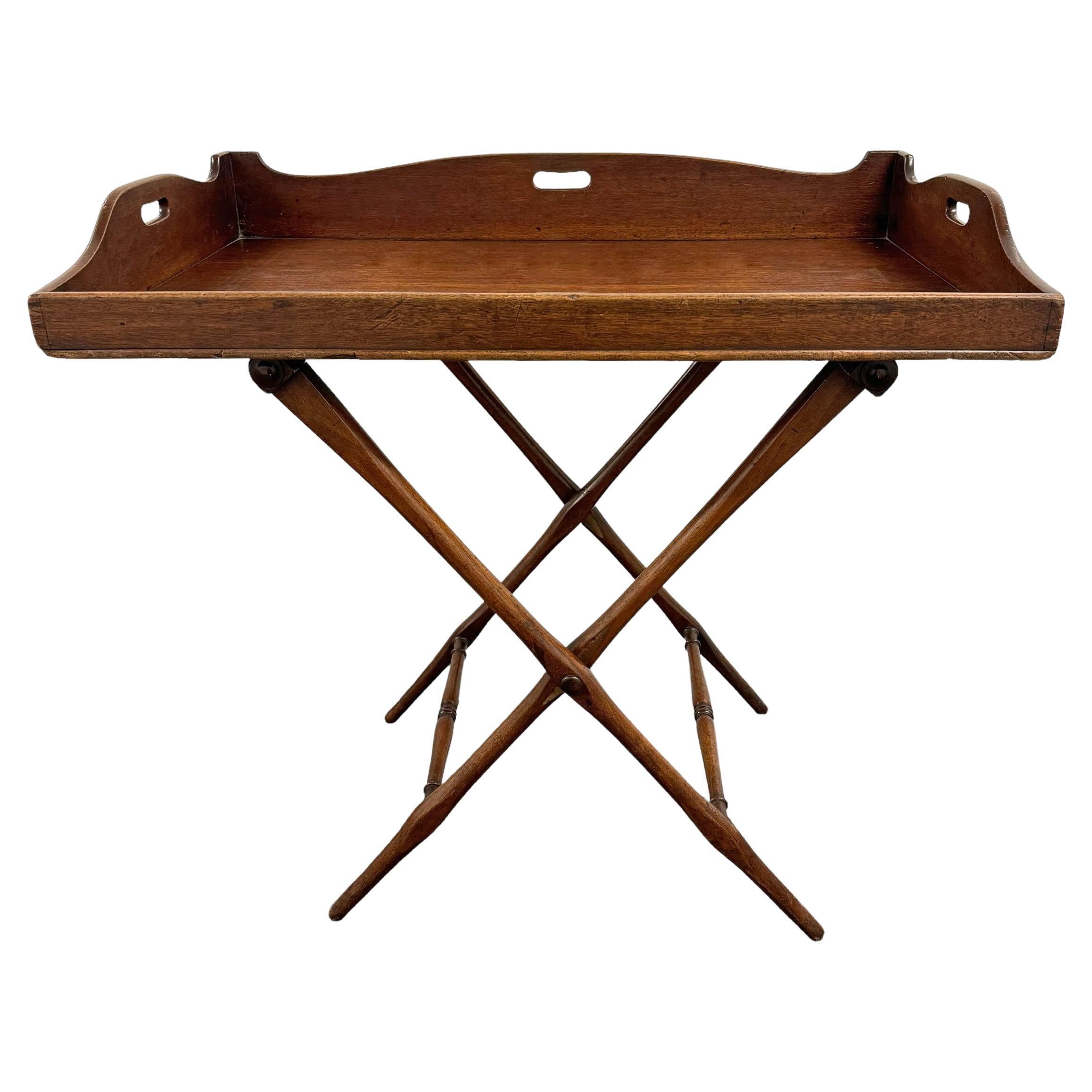 Rather Large 19th Century English Butler's Tray Table For Sale
