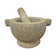 Rather Large 19th Century French Limestone Mortar and Pestle