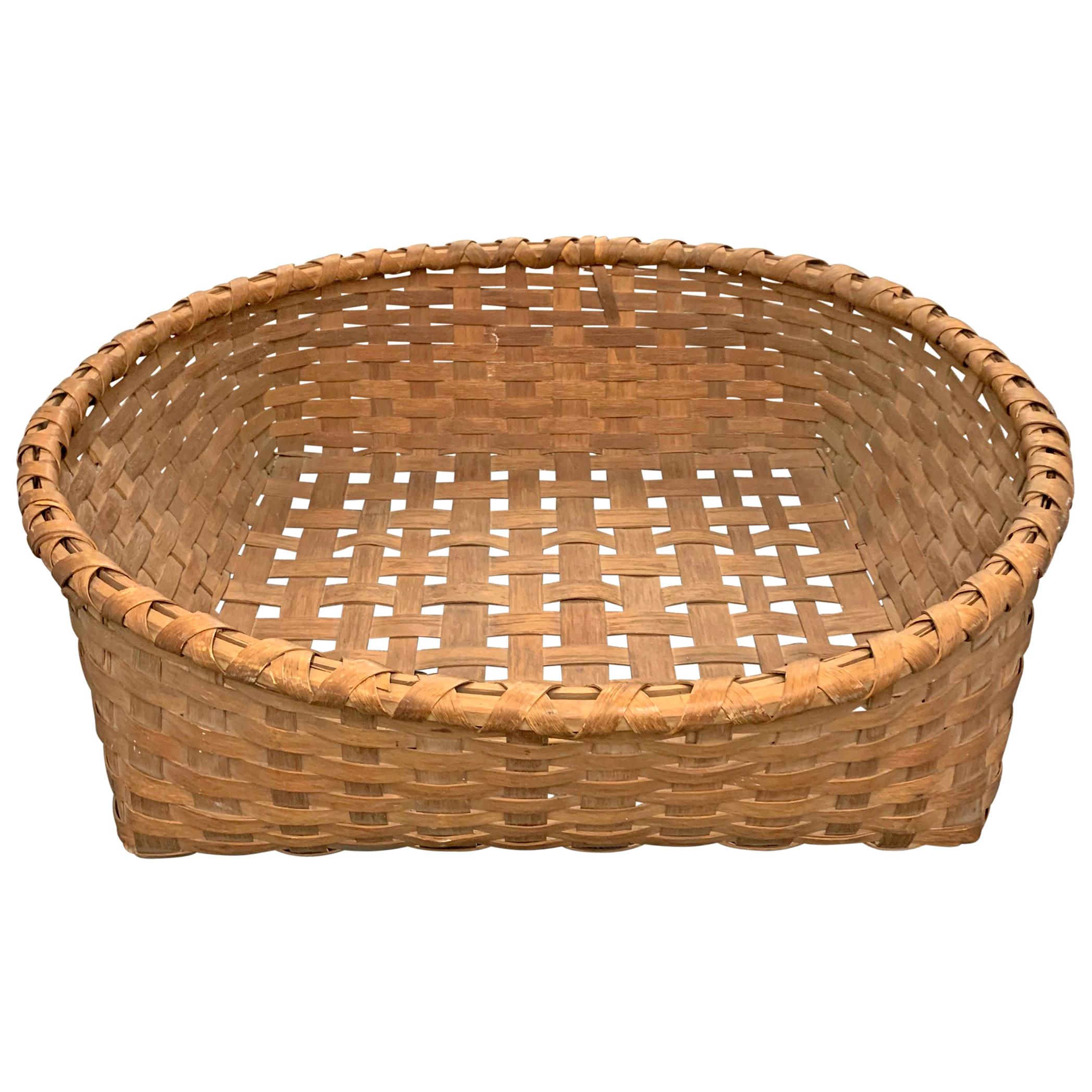 Rather Large 19th Century Split Oak Basket