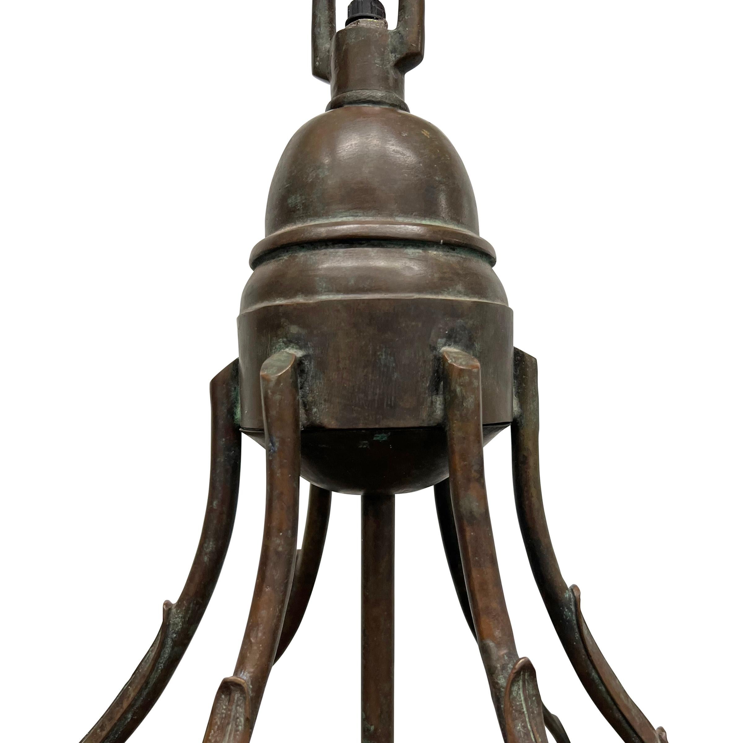 Rather Large 20th Century English Regency-Style Bronze Lantern 1