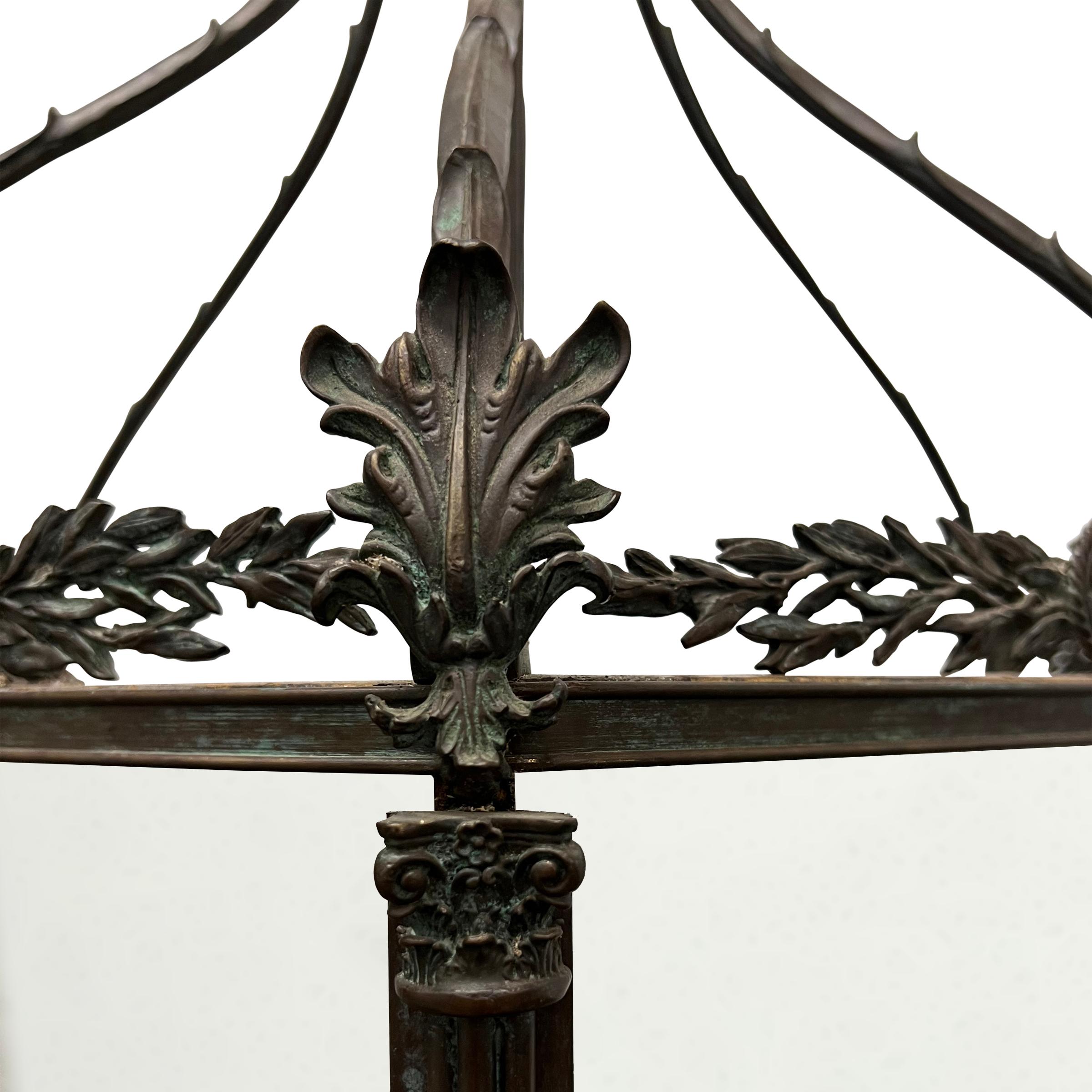 Rather Large 20th Century English Regency-Style Bronze Lantern 4