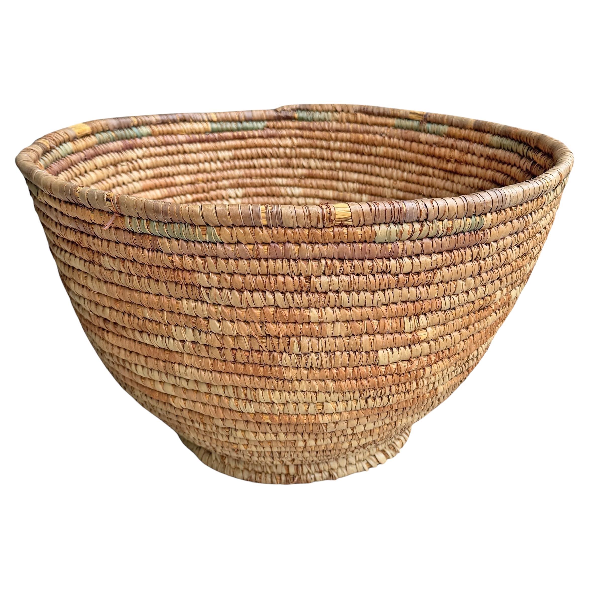 Rather Large 20th Century Hausa Basket For Sale