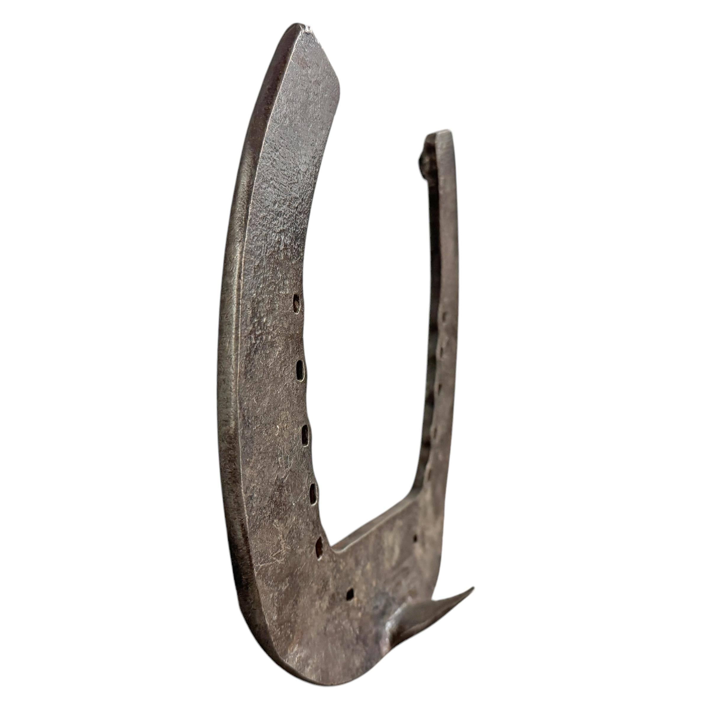 Rather Large Early 20th Century Shire Horseshoe Hook In Good Condition For Sale In Chicago, IL