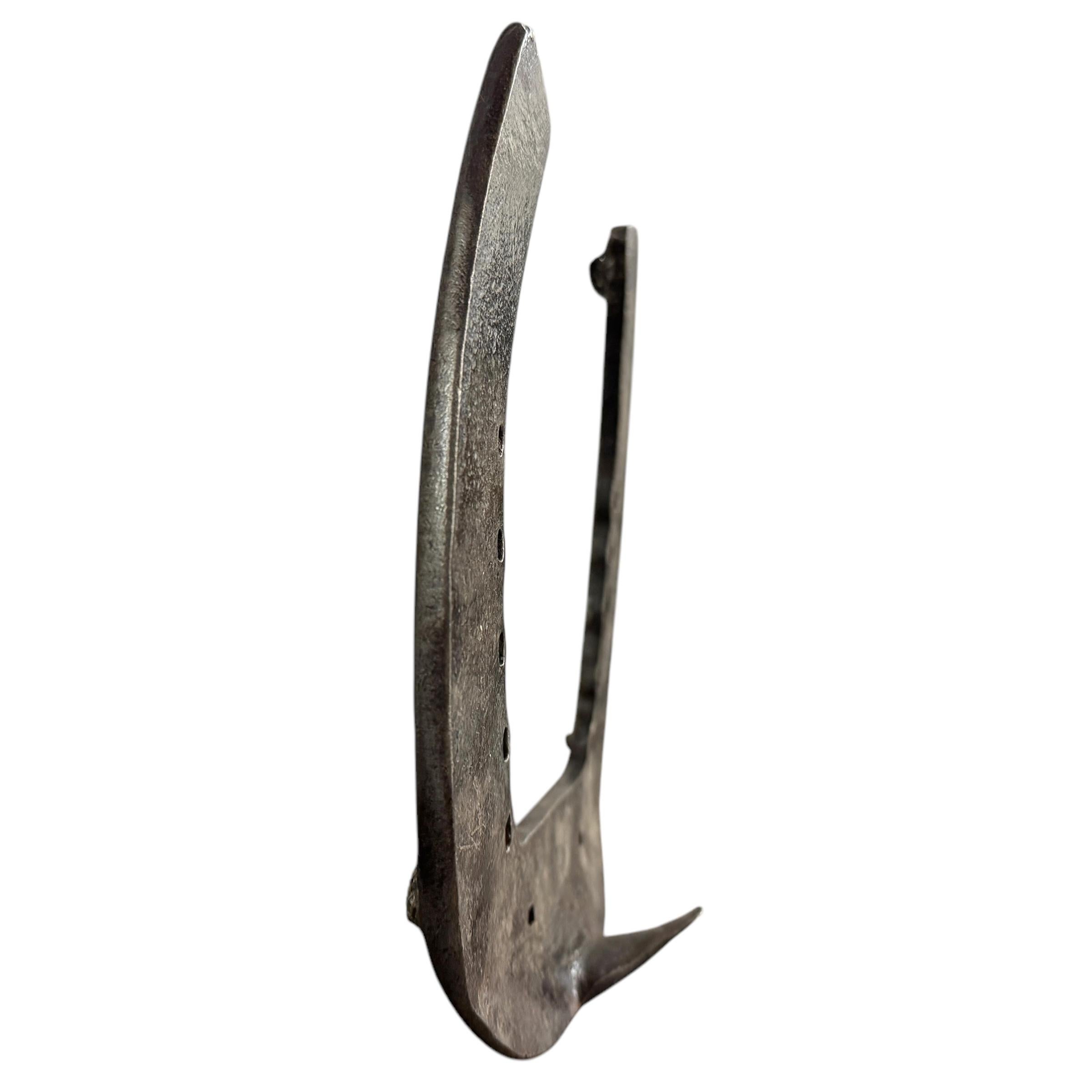 Wrought Iron Rather Large Early 20th Century Shire Horseshoe Hook For Sale
