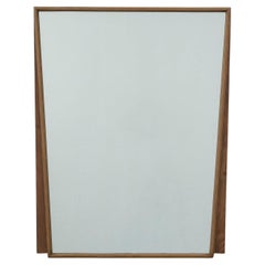 Rationalist Architectural Italian Wooden Wall Mirror 1940s