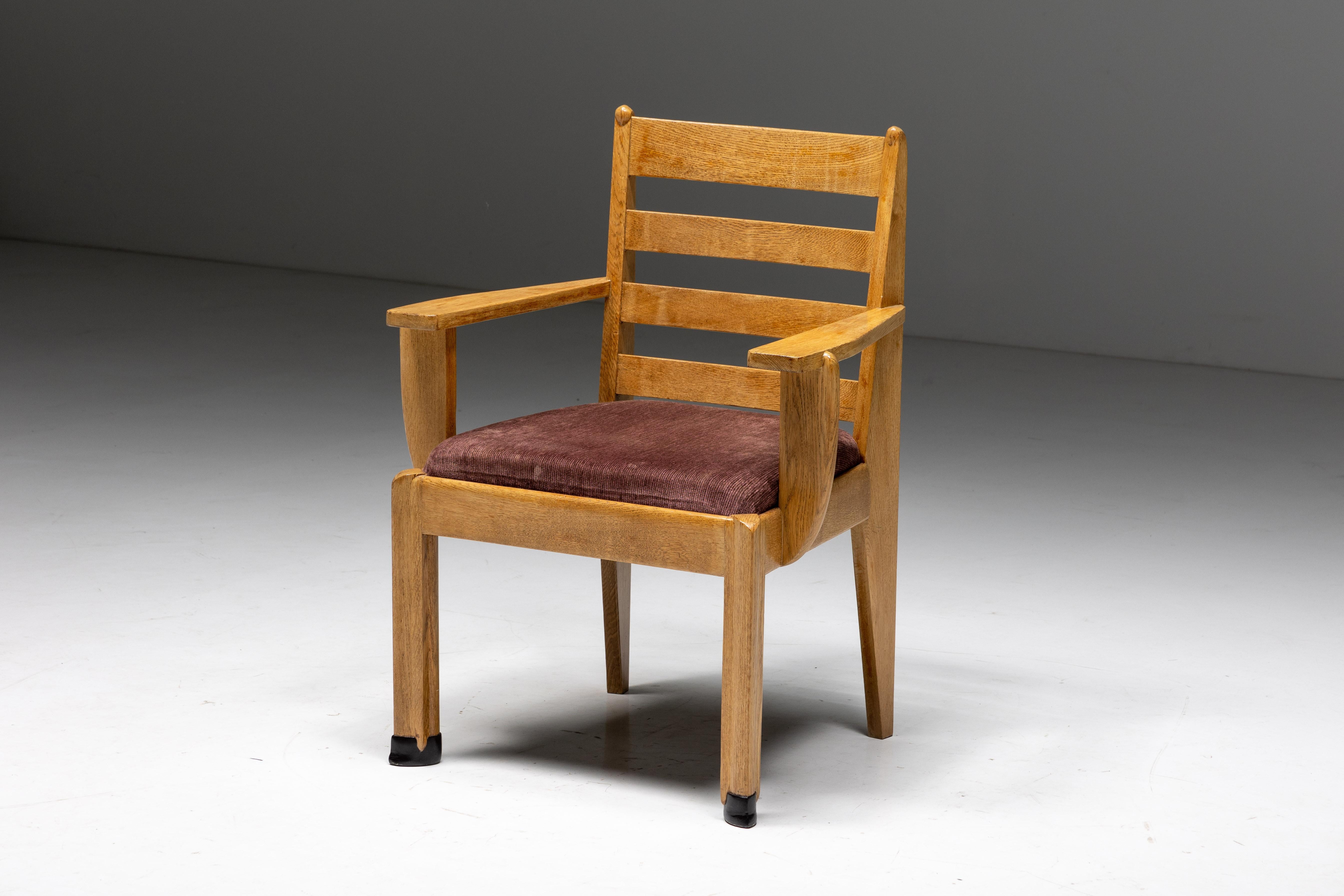 Rationalistische Sessel aus Eiche, Holland, 1920er Jahre (Niederländisch) im Angebot
