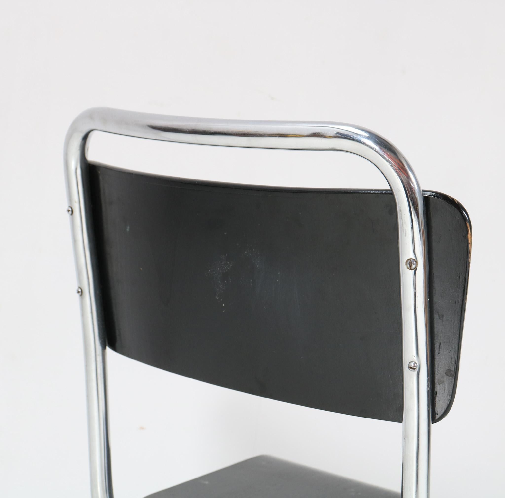 Rationalist  Bauhaus-Rohrbeistellstuhl, 1930er Jahre (Metall) im Angebot