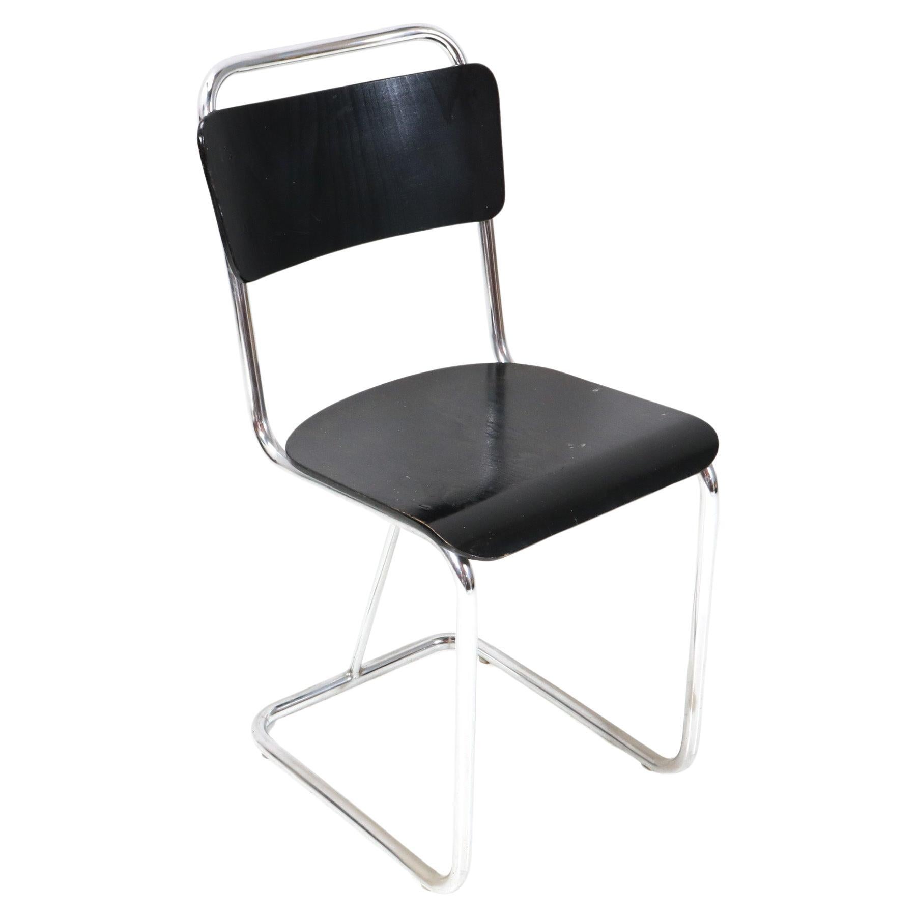 Rationalist  Bauhaus Tubular Side Chair, 1930s For Sale