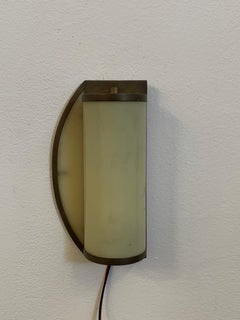 Rationalist Brass and Glass Ship Sconce, 1920s