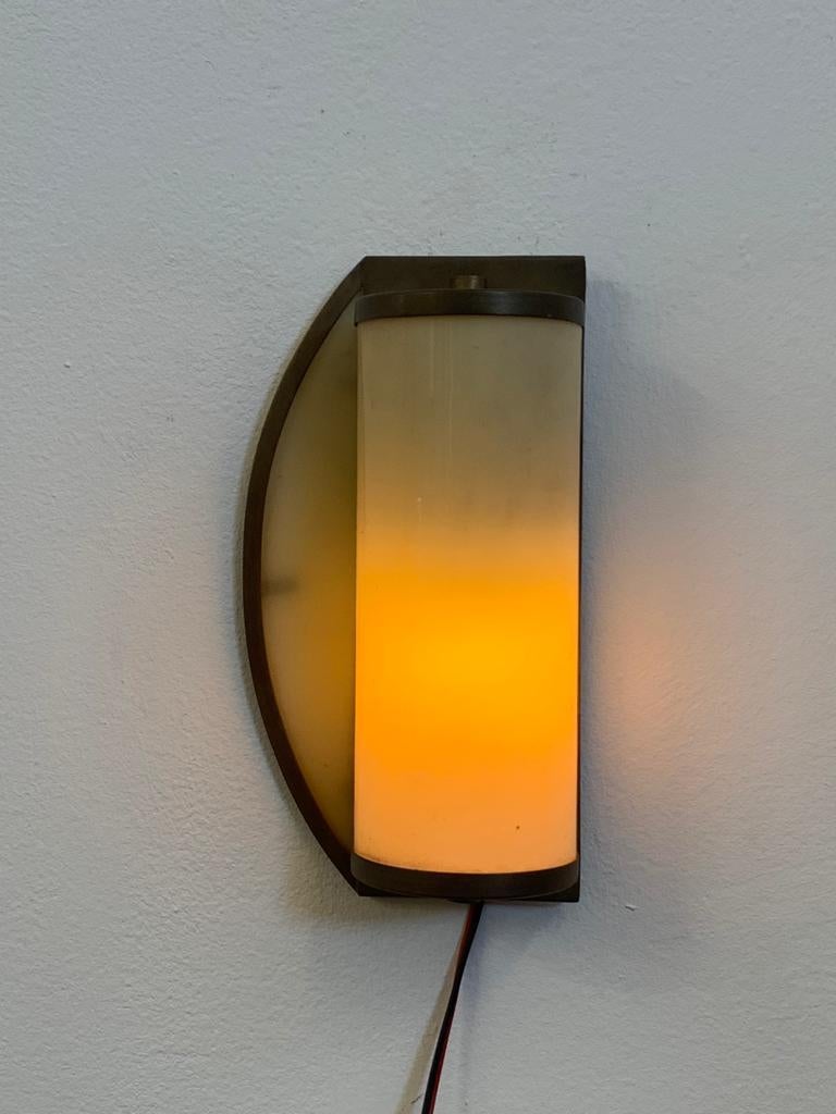 Rationalist Brass and Glass Ship Sconce, 1920s For Sale 4