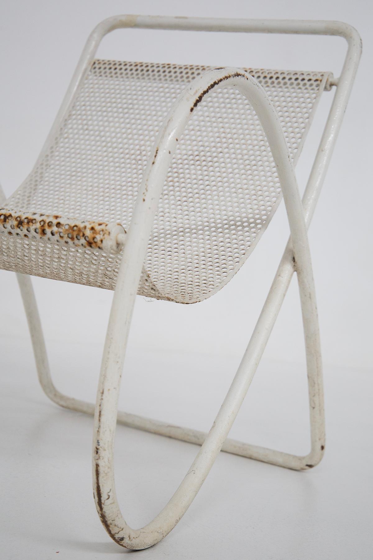French Fauteuil en fer incurvé Rationalist en vente