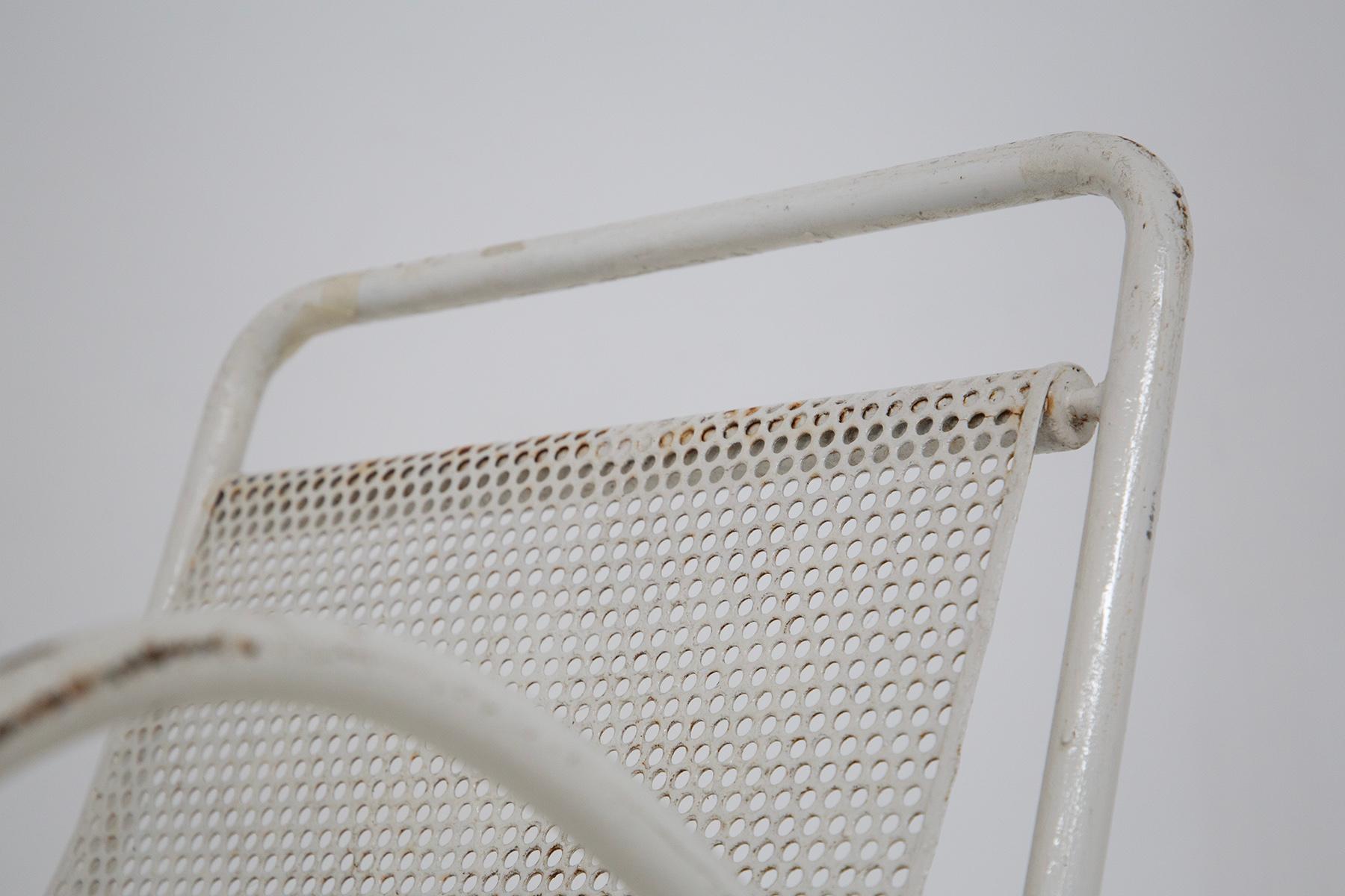 Mid-20th Century Fauteuil en fer incurvé Rationalist en vente