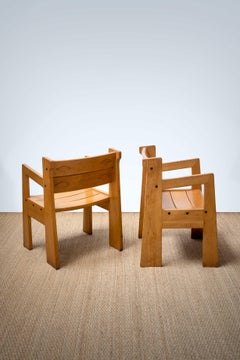 Rationalist Czech Beechwood Armchairs