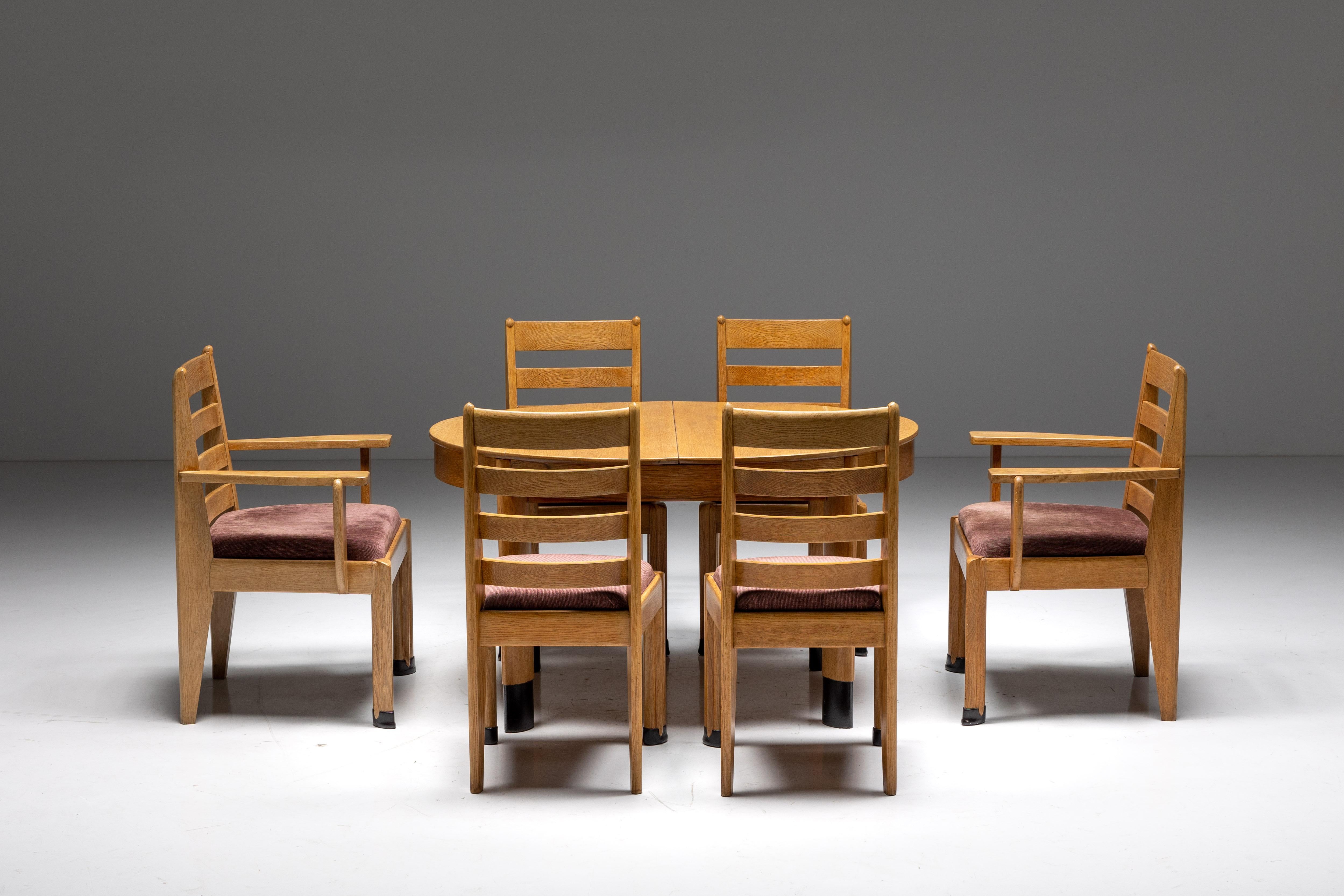 Rationalist Dining Chairs in Oak, Holland, 1920s For Sale 3