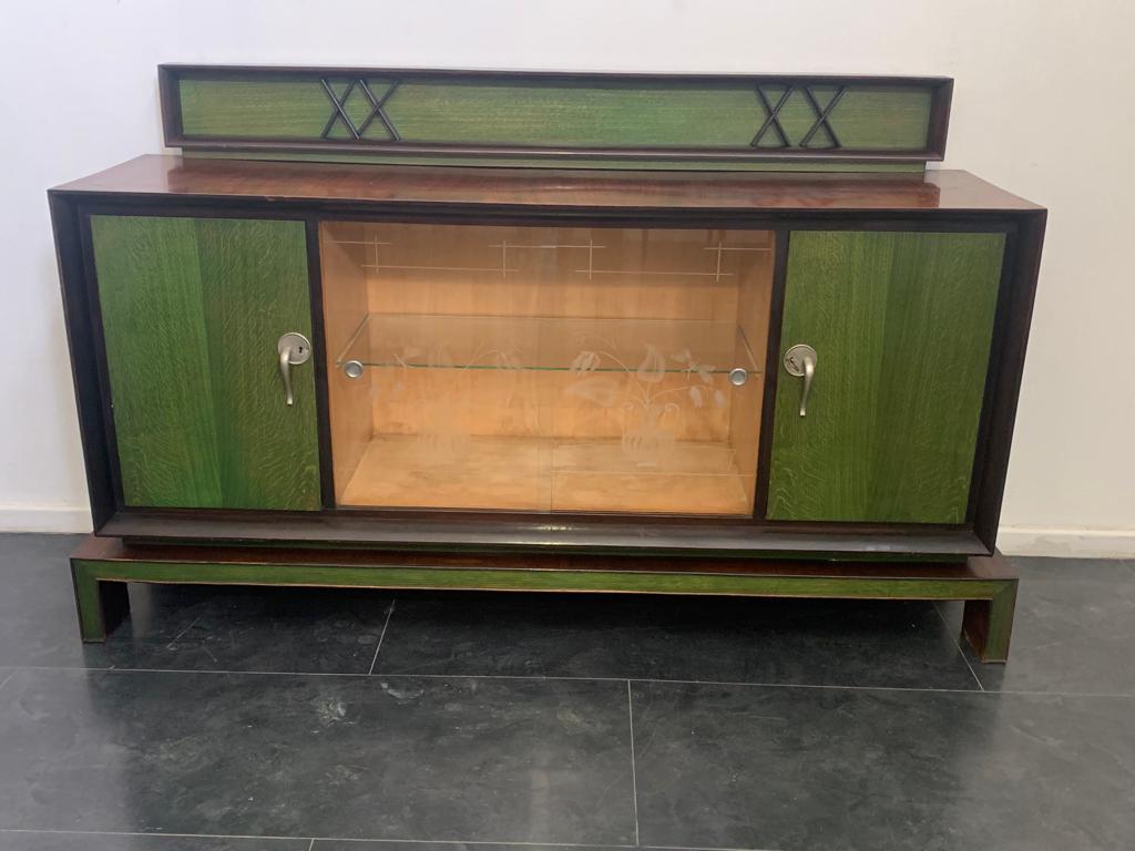 Ensemble de salle à manger Art Deco en palissandre et érable vert, ensemble de 9 pièces en vente 4