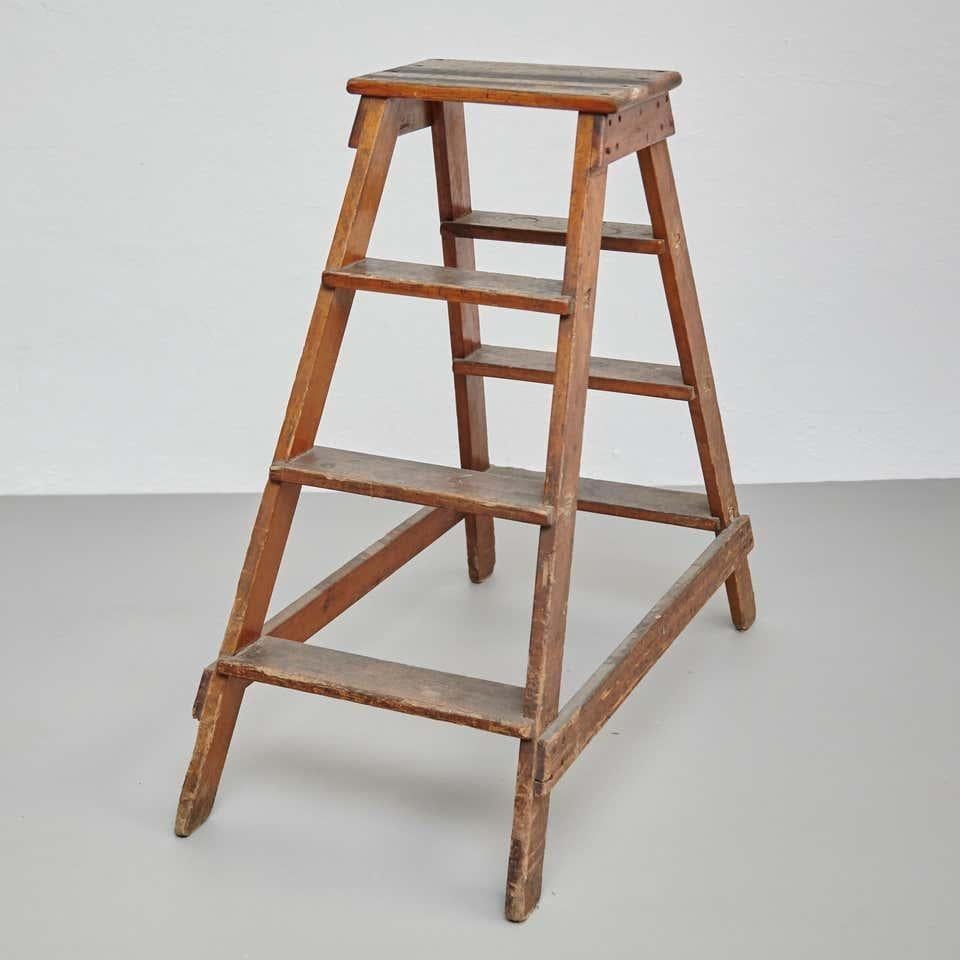 Rationalist Stairs in Wood, circa 1940 For Sale 5