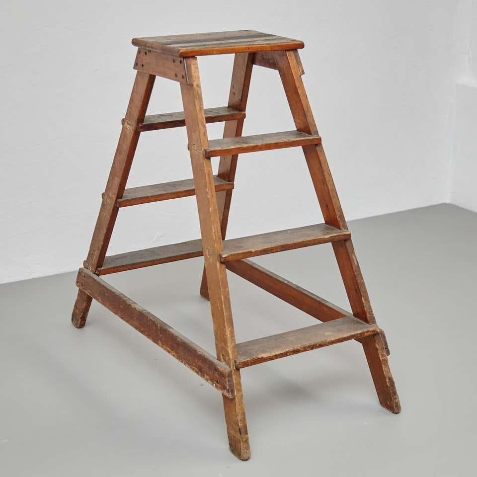 Rationalist Stairs in Wood, circa 1940 For Sale 7