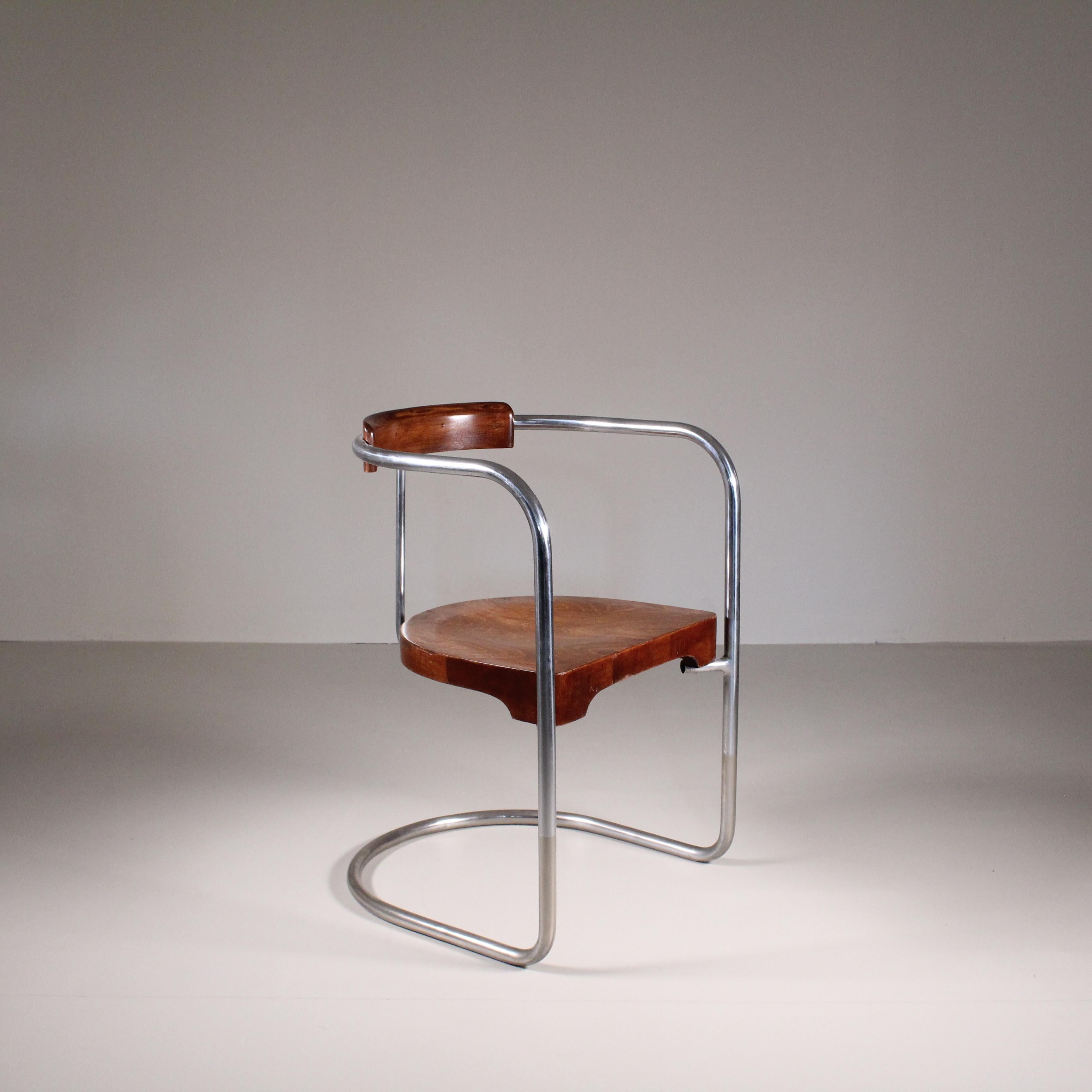 Rationalist style chair, 1940 circa For Sale 5