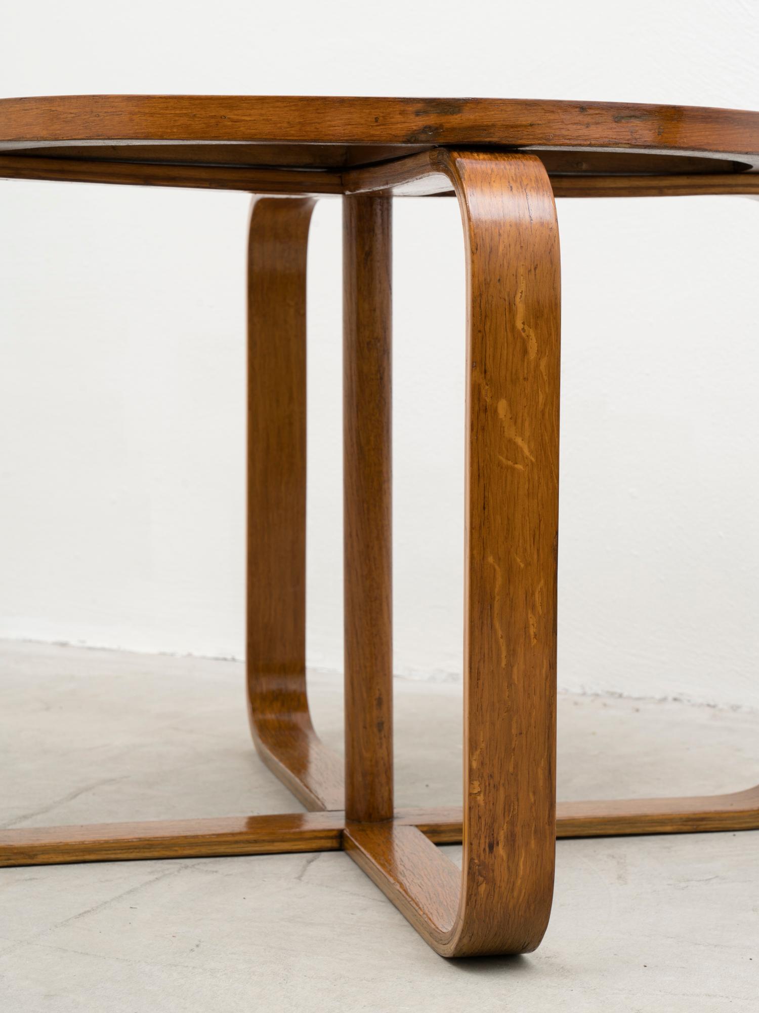 Rationalist Wooden Coffe Table by Giuseppe Pagano Pogatschnig for Maggioni 1940s For Sale 1