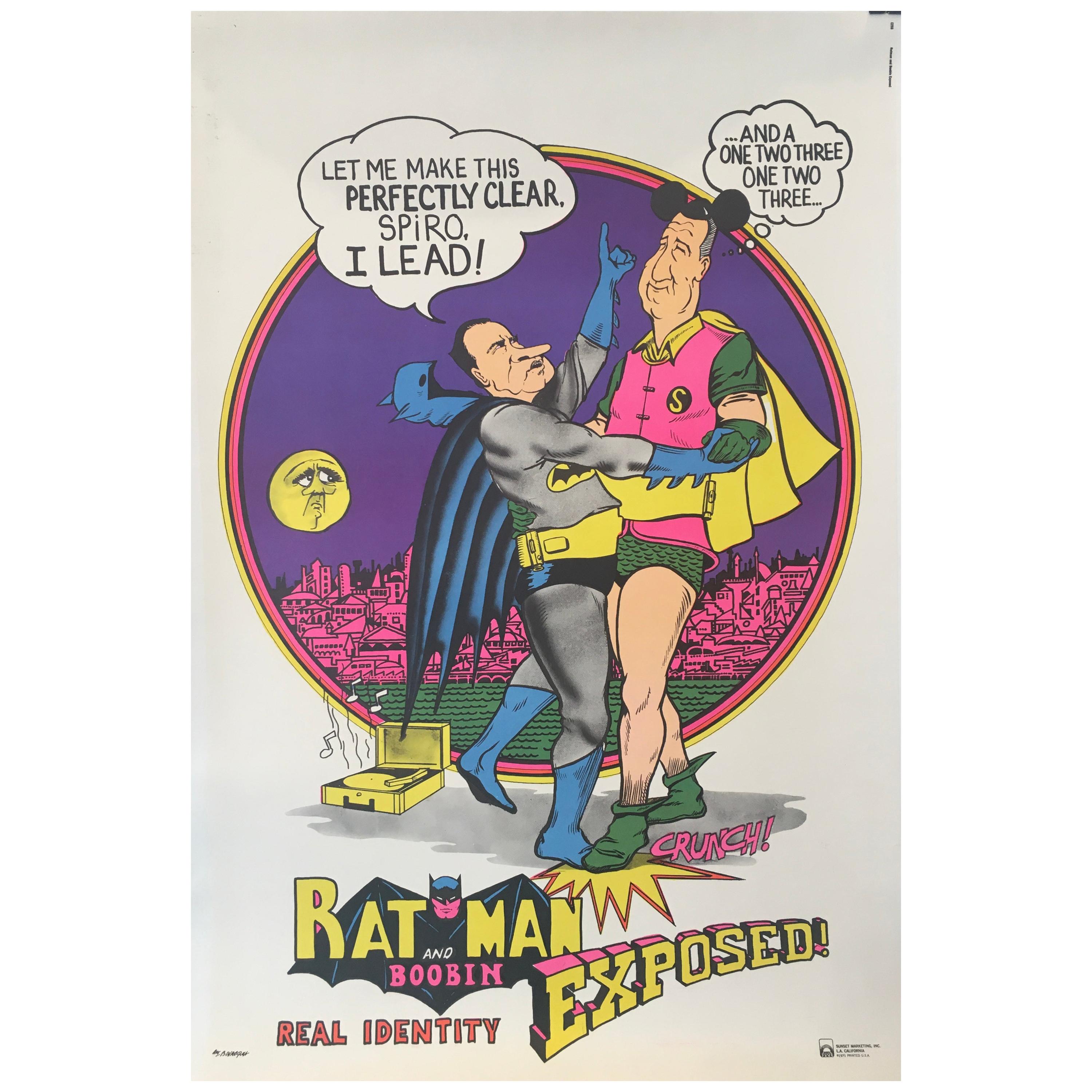'Ratman and Boobin Real Identity Exposed' Original Vintage American Poster, 1970