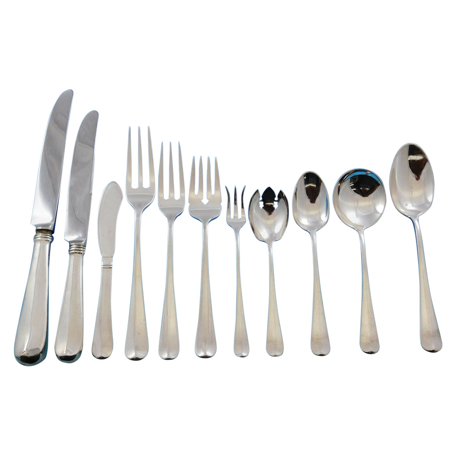 Rattail Antique by Dominick & Haff Sterling Silver Dinner Flatware Set Service