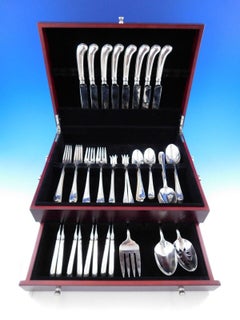 Rattail Antique by Dominick & Haff Sterling Silver Flatware Set Service 59 pcs