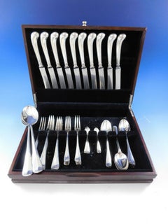 Rattail by Cooper Bros, English Sterling Silver Flatware Set Service 48pc Dinner