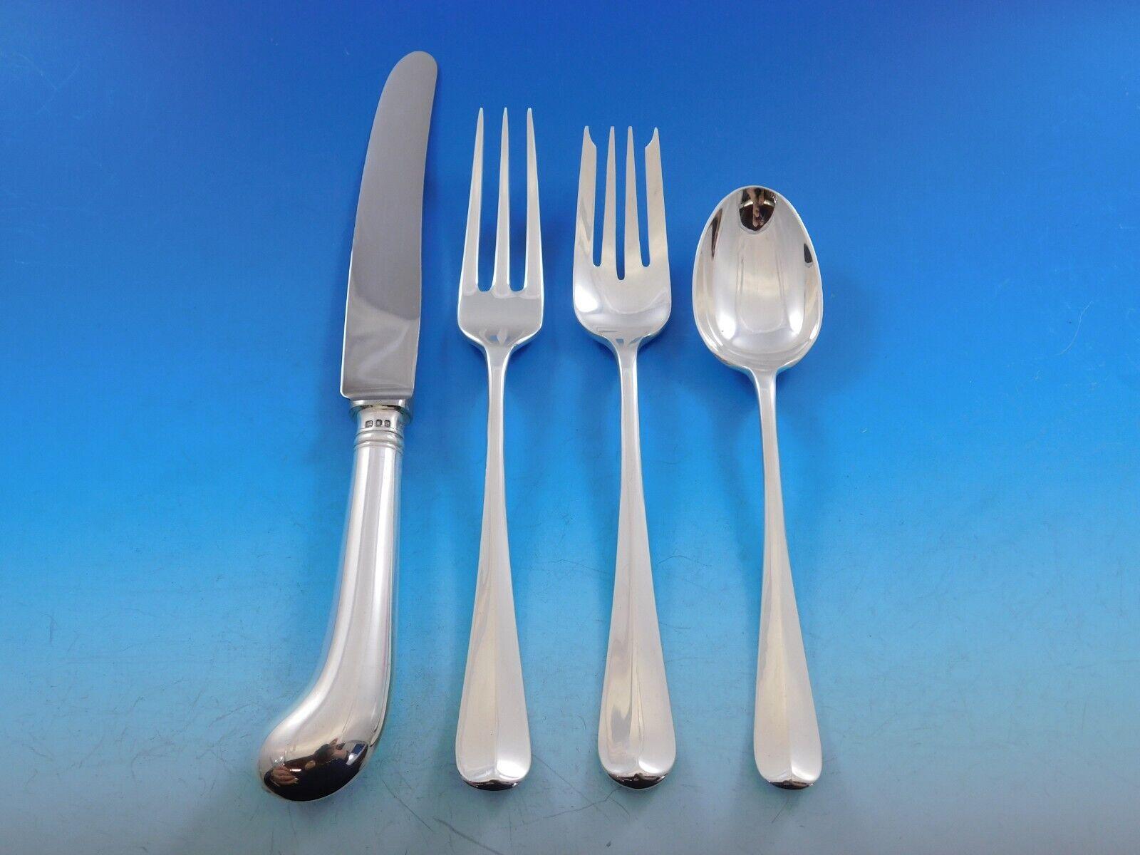 Rattail by Tiffany Sterling Silver Flatware Set 12 Dinner Service 141 Pieces In Excellent Condition In Big Bend, WI