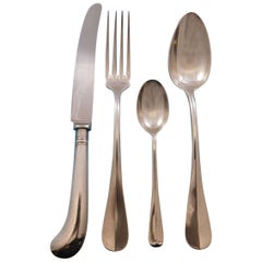 Rattail Robert Belk Silberbesteck Set Service 42 pc Abendessen Englisch Französisch