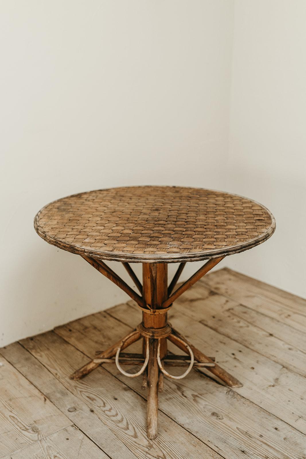 rattan 1970's table  For Sale 2