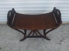 Rattan and Bamboo Boho Chic Stool