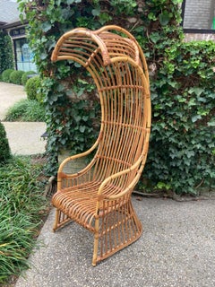 Rattan and Bamboo Porter's Chair
