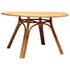 Rattan and Bamboo Round Table