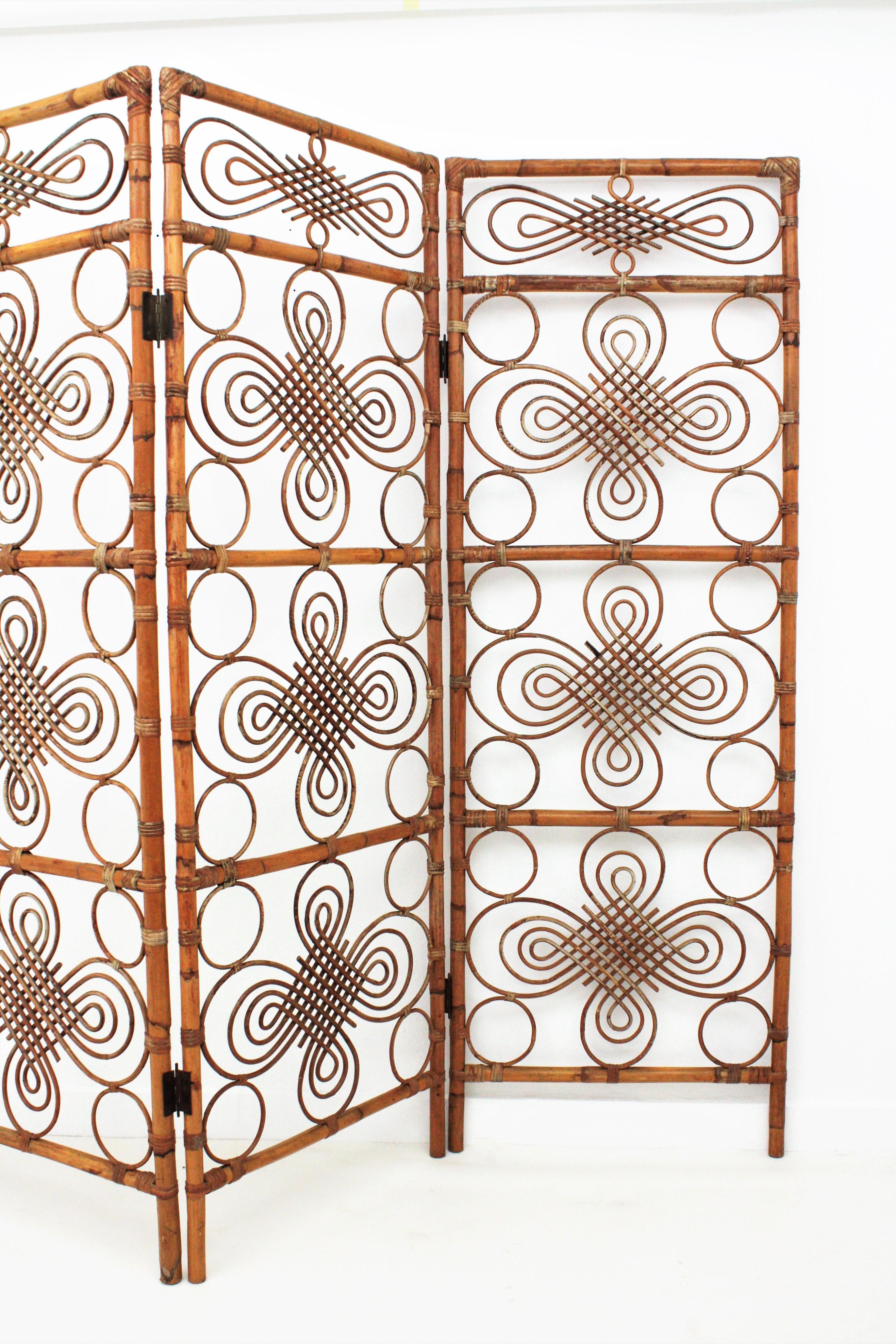 rattan screen divider