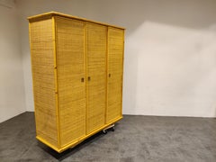 Rattan and Bamboo Wardrobe by Dal Vera, 1960s