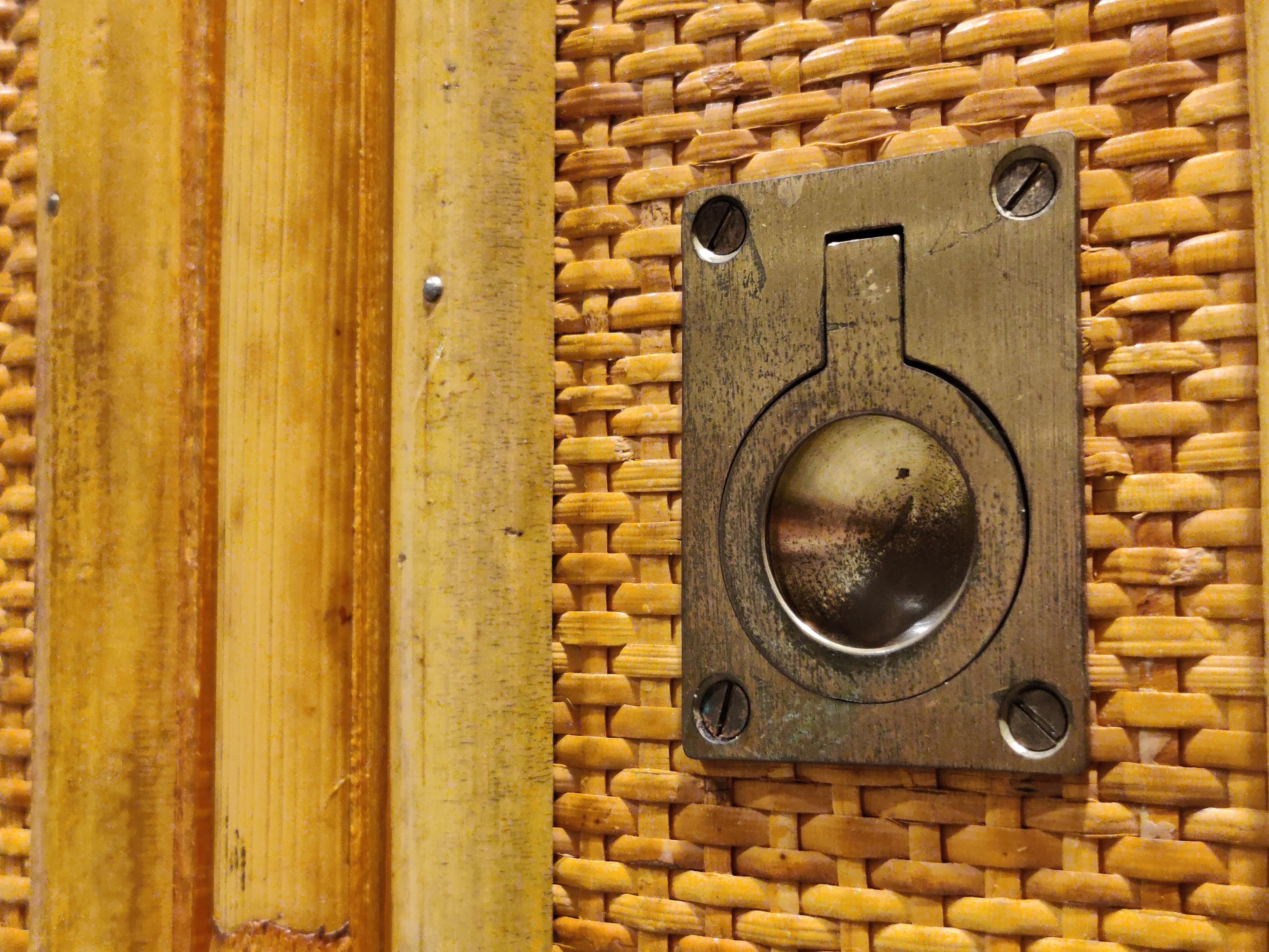 Bohemian Rattan and Bamboo Wardrobe by Dal Vera, 1960s