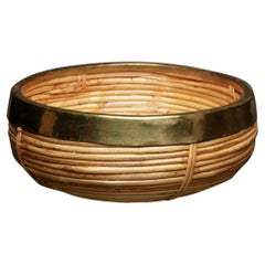 Schleife aus Rattan und Messing, 1970er Jahre