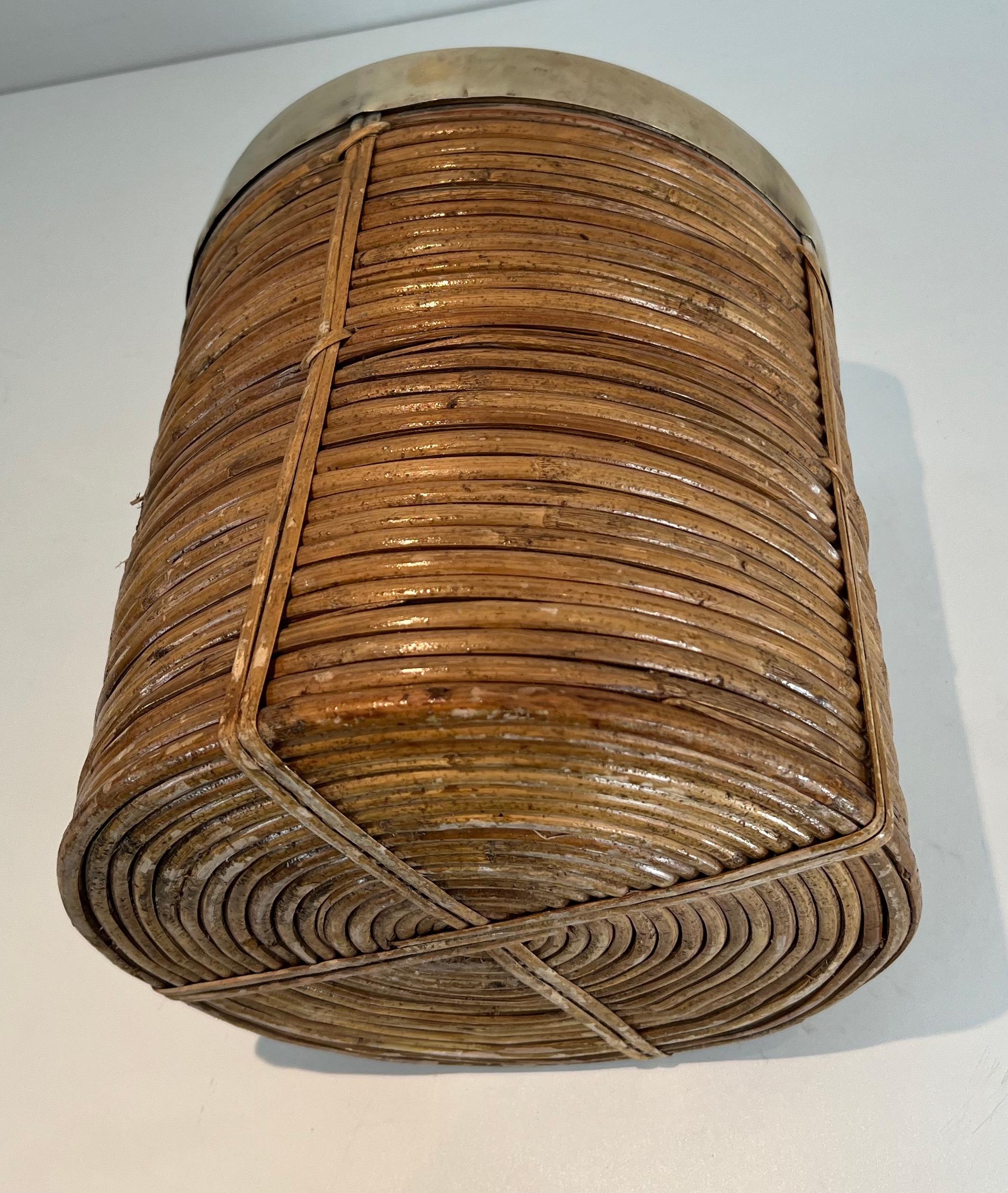 Cestino in rattan e ottone 3