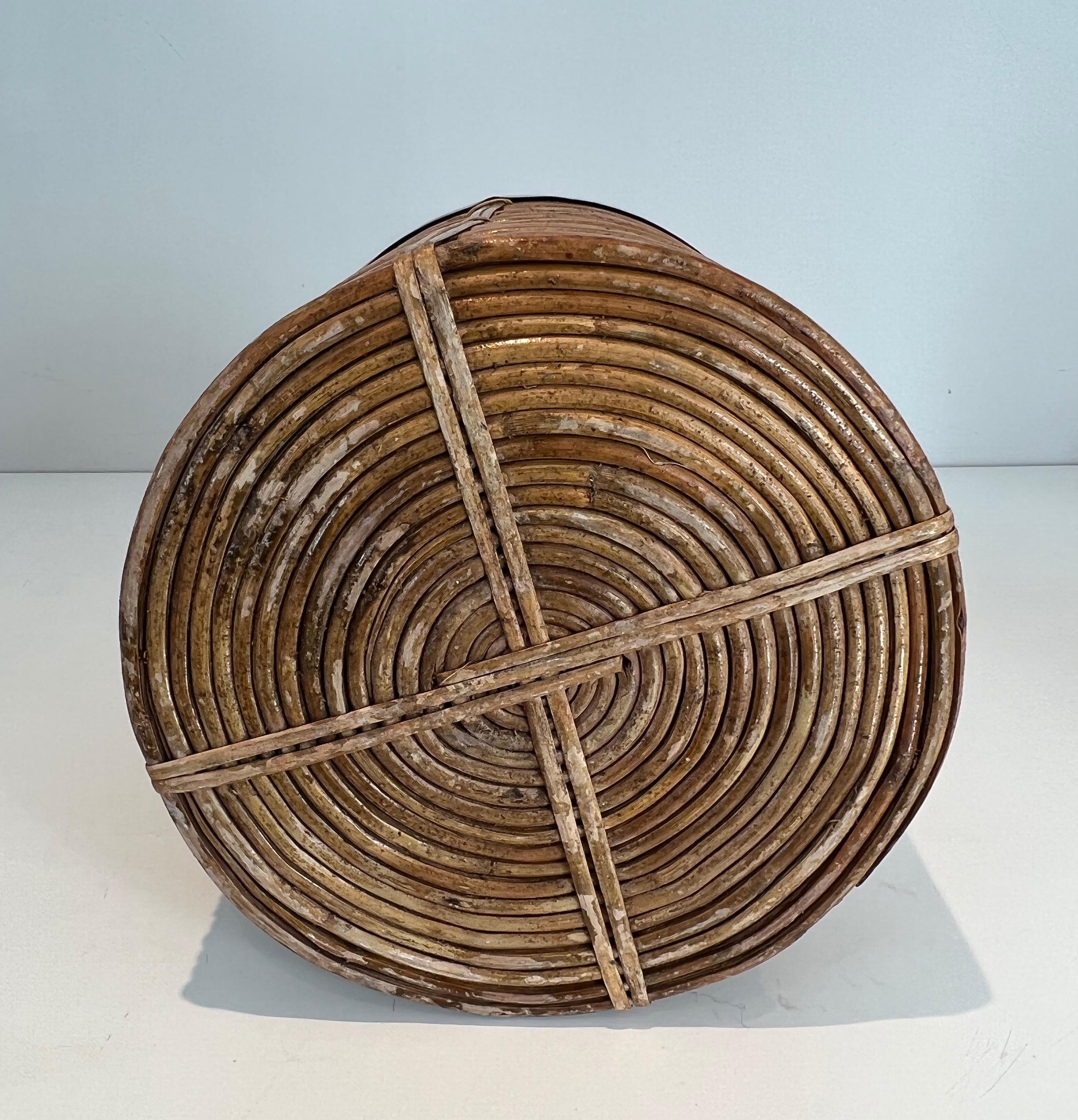 Cestino in rattan e ottone 4